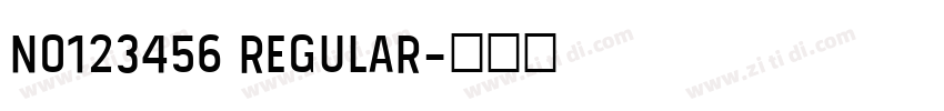 NO123456 Regular字体转换
